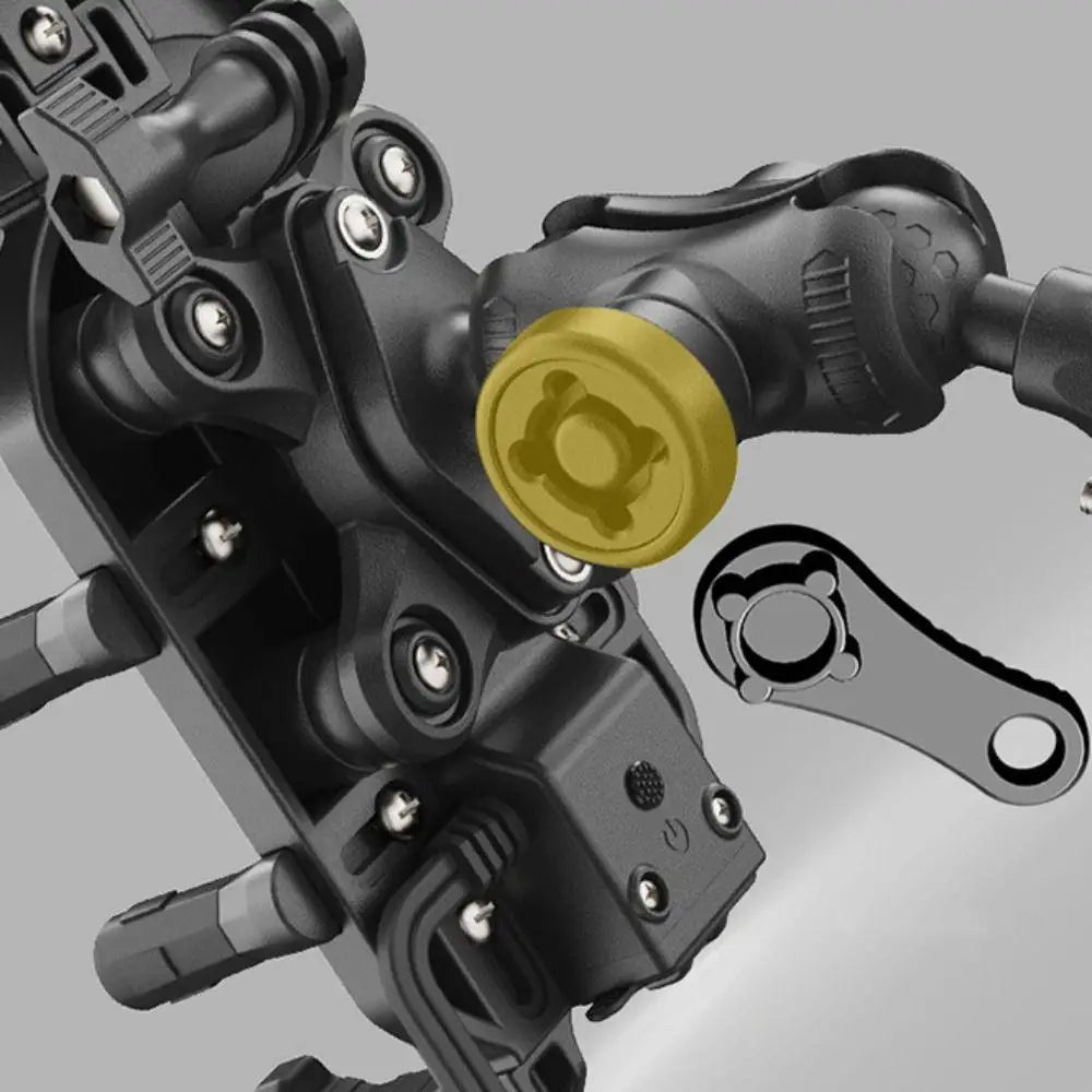 1Pc 360 Rotation Motorcycle Phone Holder Anti Vibration Sunshade Bicycle Phone Mount Anti-Fall Adjustable Bike Cellphone Support