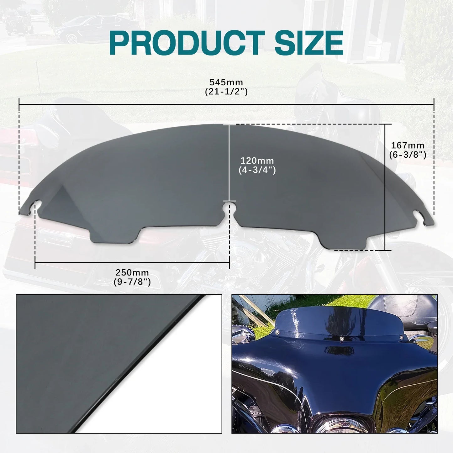 4'' 6"8'' Windshield Fairing Windscreen Cover For Harley Electra Street Glide Touring1996-2013 Black/Smoke