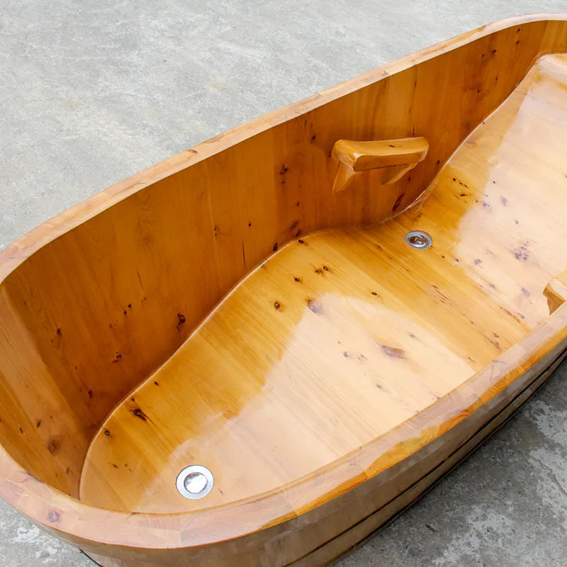 Lying bath bucket wooden tub tub adult household bucket sweat sauna fumigation solid wood