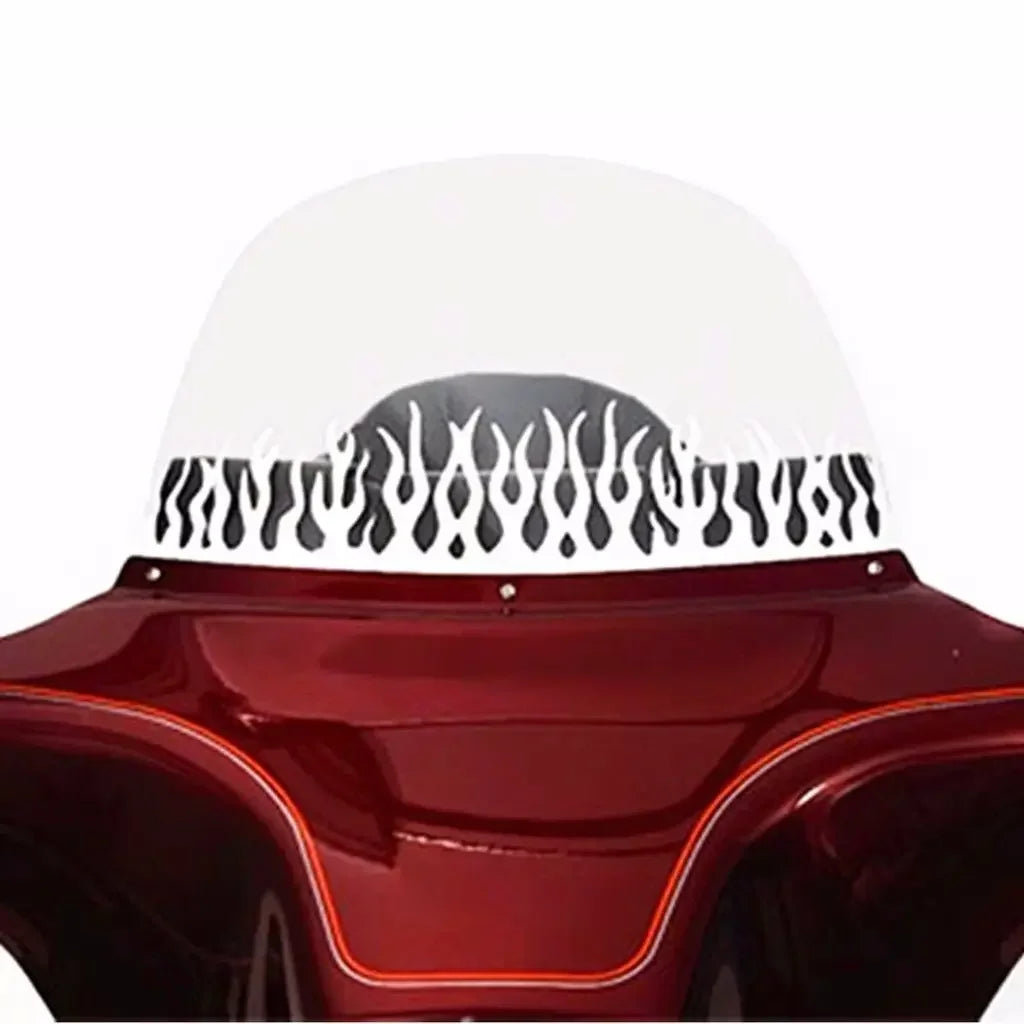 Batwing Flame Fairing Windshield Trim For 1996-2013 Harley Touring Bagger Model