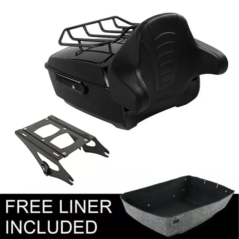 Motorcycle King Trunk Pad Plate Mount Rack For Harley Touring Road Glide Street Glide 2014-2025