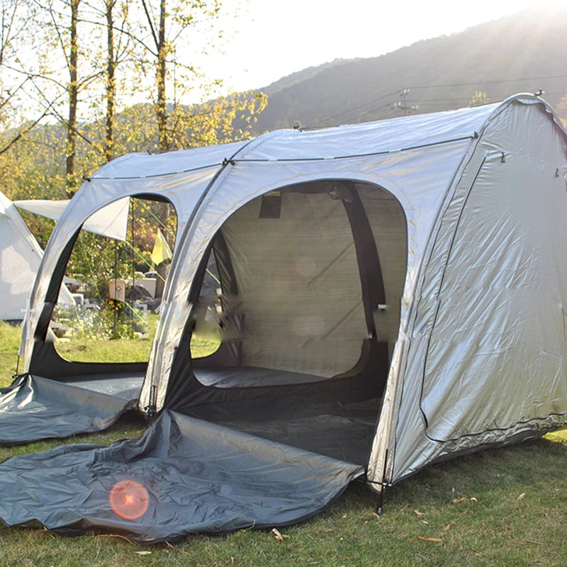 Attachable Beach Tent Sun Shelter 4 Person Heat and Light-Blocking UPF50+ UV Protection Sun Shade Easy Setup Camping Canopny
