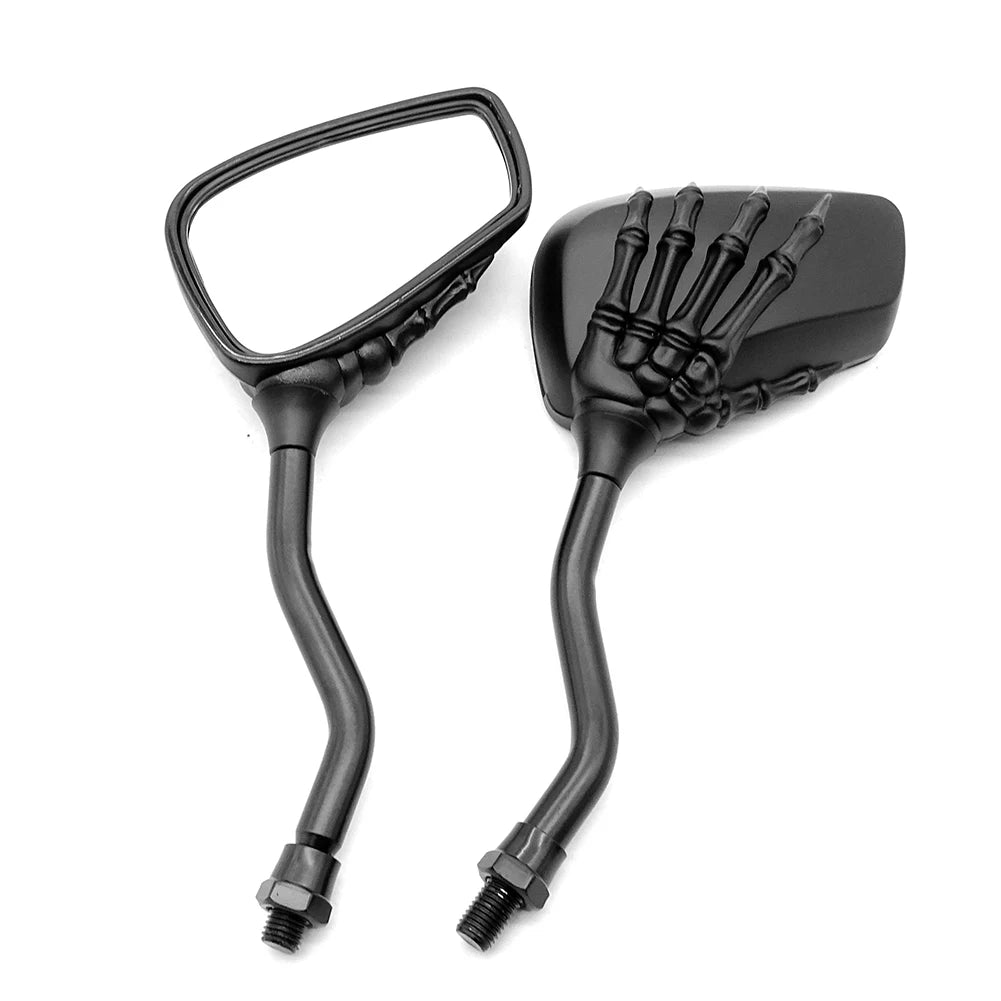 Universal Motorcycle Skull Hand Claw Rear-View Side Mirror Universal Fit Mirror Bolt For Street Sport Bike Chopper Cruiser