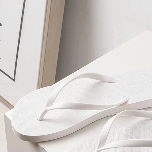 2025 Summer Women's PVC Flip Flops Round Head Design Non Slip Comfortable Soft for Beach Indoor Outdoor Use