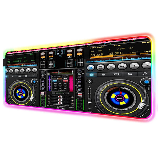 Mairuige Gaming Mouse Pad DJ Controller Speed RGB Laptop Large LED Laptop Mousepad XXL Table Cushion Keyboard Pad Mouse Mat