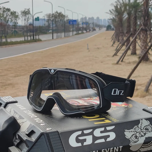 Motorbike Goggles Adult Motorcycle Biker Glasses for the Men Women Motorbike Helmet Sunglasses Vintage for Outdoor