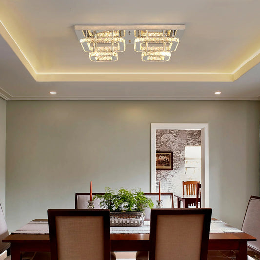 Crystal Ceiling Light Modern Crystal Led Chandelier Luxury Pendant Lighting Home Decor Lamp Living Room Indoor Fixture Bedroom
