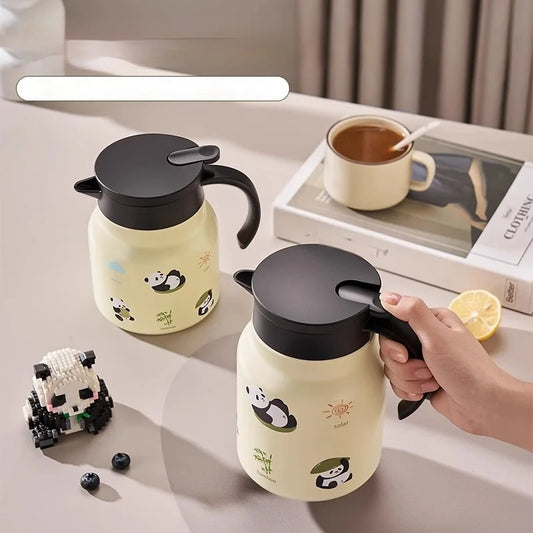 GIANXI Panda Insulated Teapot Large Capacity Warm Water Bottle For Household Use Hot Water Bottle Tea Making Steaming Tea Pot