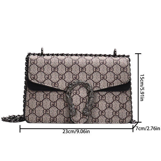 Vintage PU Crossbody Bag for Women - Lightweight Shoulder Bag with Magnetic Snap & Multiple Compartments Daily Essentials