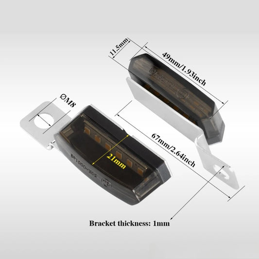 2Pcs Mini Motorcycle Turn Signal Light Retro Motorcycle Handlebar Horn LED Flowing Turn Signal Indicator Lights For Harley