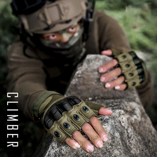 Cycling Tactical Gloves Men Women Half Finger Soft Shell Gloves Spring Summer Training Combat Protection Motorcycle Gloves