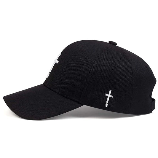 Unisex Simple Cross Water Drop Embroidery Baseball Caps Spring and Autumn Outdoor Adjustable Casual Hat Sunscreen Hat