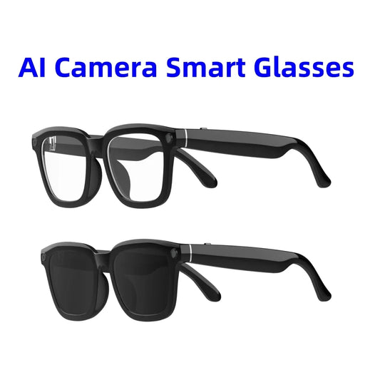 V03 AI Glasses Real Time Translation Multi-Language Chat Music Call WiFi Upload Pictures Videos Smart Glasses with Camera