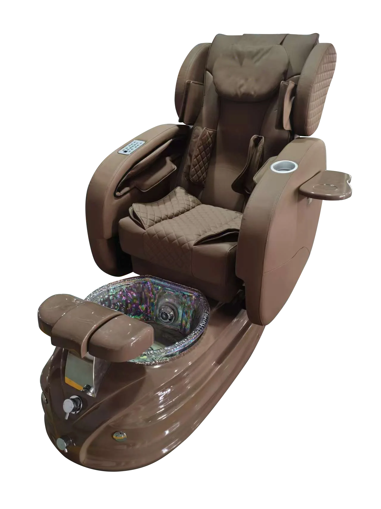 Black Gold Electric Reclining Pedicure Chair for Salon Luxury Pipeless Whirlpool Pedicure Chair No Plumbing for Nail Salon