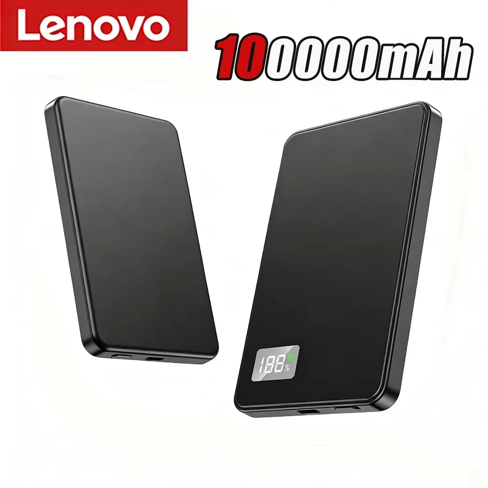 Lenovo 500000mAh Wireless Magnetic Power Bank PD22.5W Super Fast Charging External Battery for Magsafe For iPhone Huawei Samsung