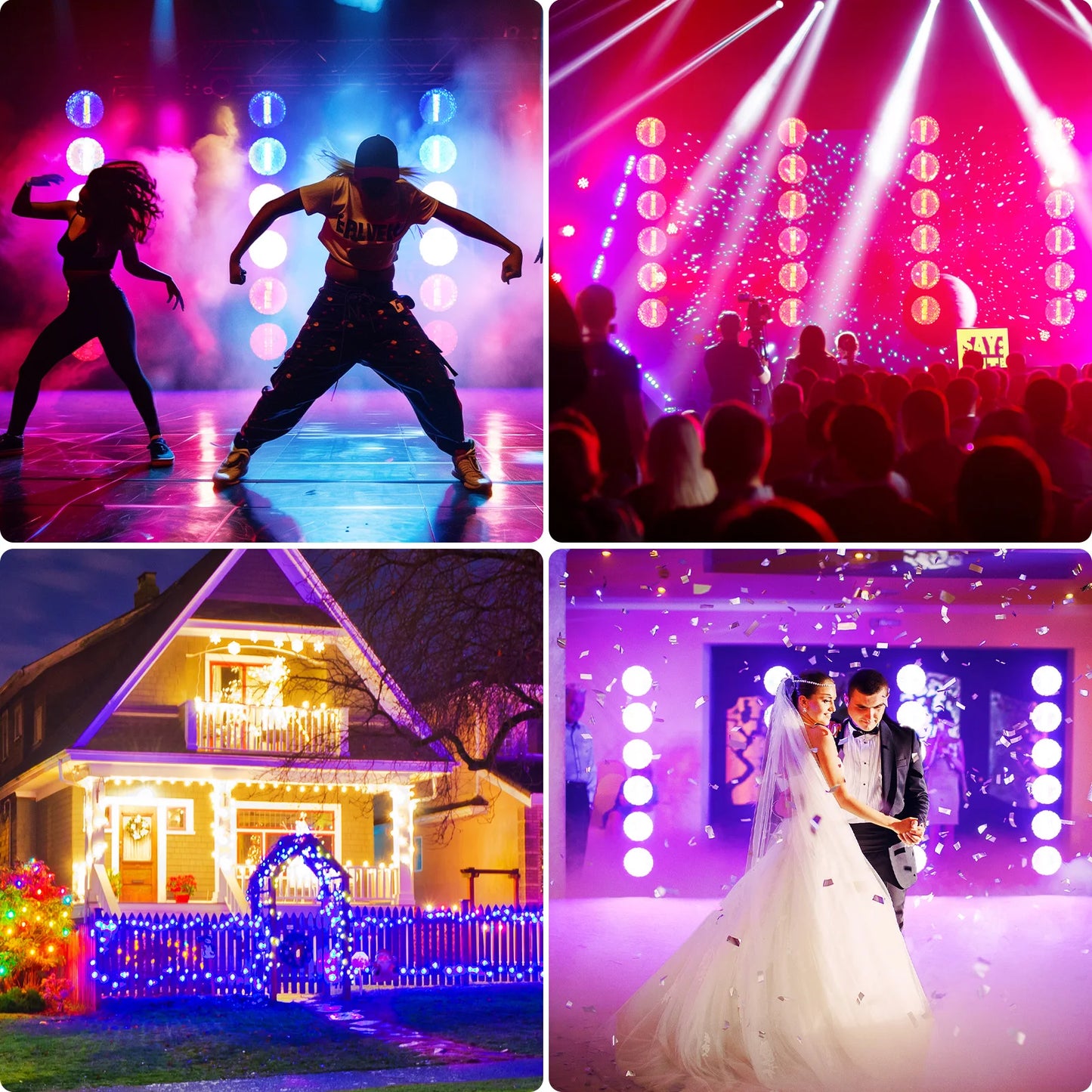 DayFlicker 350W 6-LED COB Linear Vintage Light Stage Light 1-20Hz Flash DMX512 15/33CH For DJ Concert Weddings Nightclub Dance