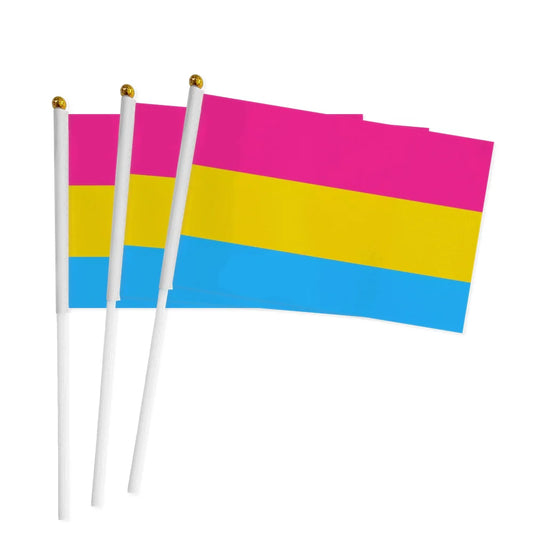 Hand Flag 100pcs 14x21cm Dream SMP Flag Gay Lesbian Homosexual Bisexual LGBT Pride Flag Customized Rainbow Hand Flag