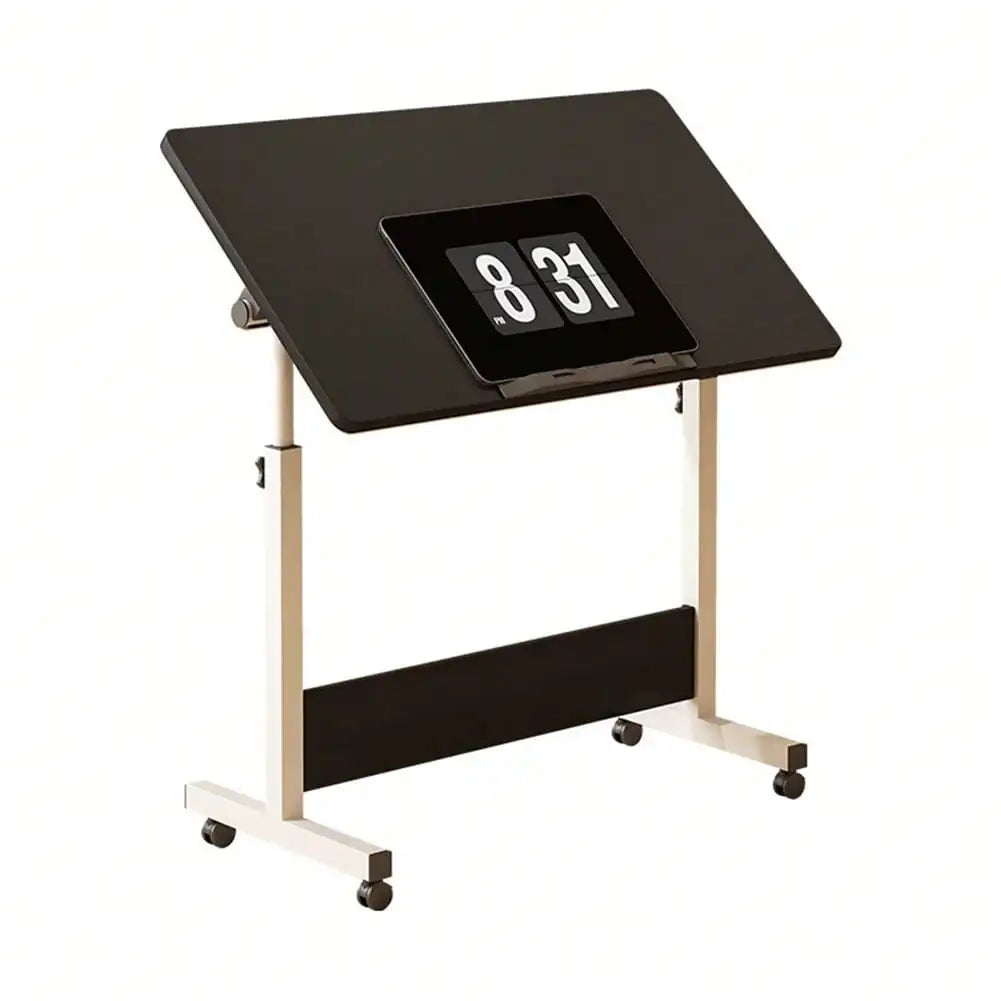 Foldable Standing Desk with Wheels – Compact Fixed-Height Table for Home Office & Small Spaces