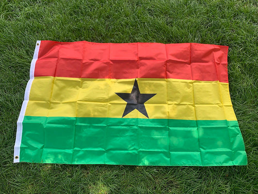 SKY FLAG Ghana Flag 150x90cm High Quality Polyester Hanging Ghana National Flags Double Sided Printed Ghana Flag Banner