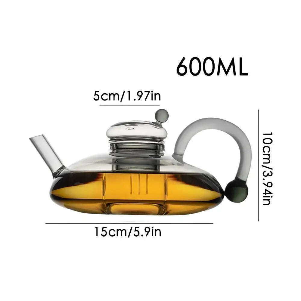 Flower Tea Teapot Set British-Style Boiled Fruit Tea Set Heat-Resistant Glass Affordable Luxury Health Pot Wasserkocher