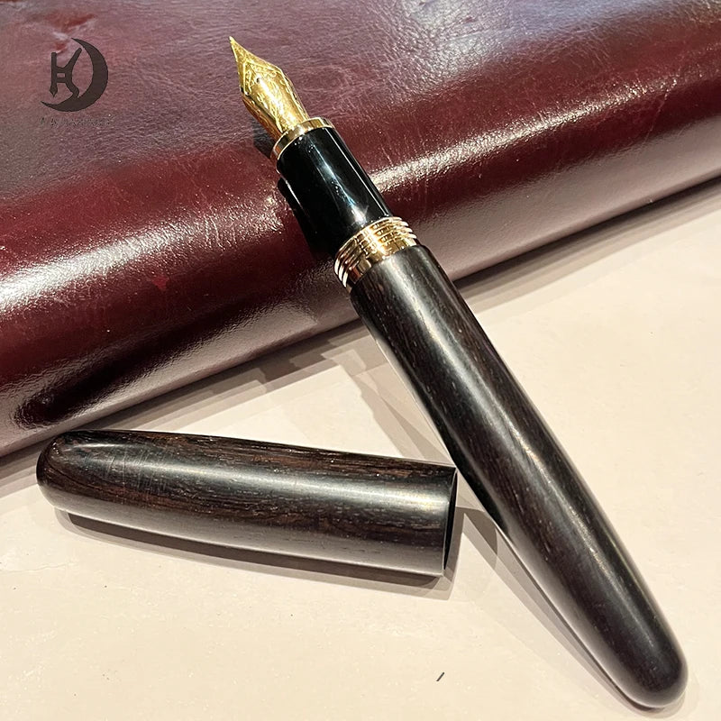 Sandalwood/walnut Calligraphy Ink Pen,Corporate Souvenir Elegant Business Fountain Pen for Men Women