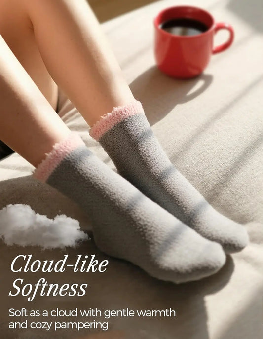 Winter Socks Home Apparel Warm & Cozy Gifts for Women, Fuzzy Socks, Soft Warm Fabric Sleeping Slipper Socks