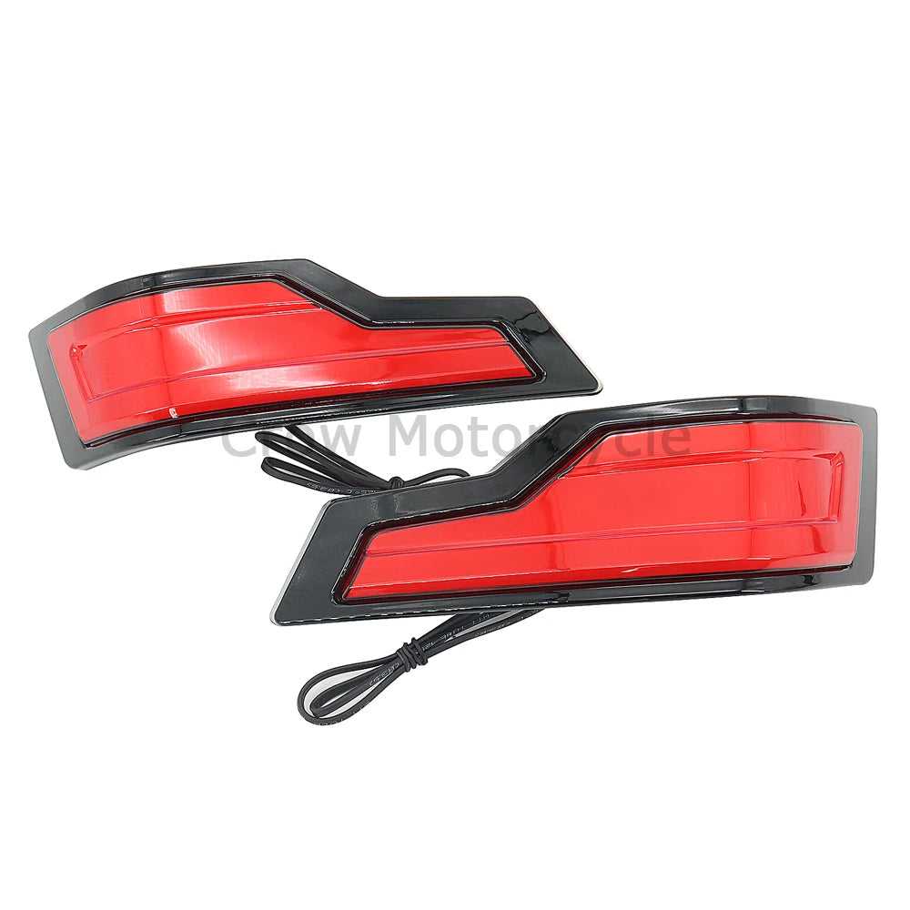 For Harley Touring Road Electra Glide Ultra Classic FLHTCU 2014+UP 2022 Motorcycle LED Tracer Tour-Pak Lights Chrome Rear Lights