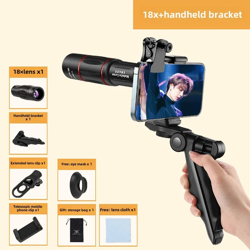 CAOX 18x25 Portable Outdoor High-Magnification Monocular Telescope, Low Light HD Telescope for Hiking, Concert, Photography