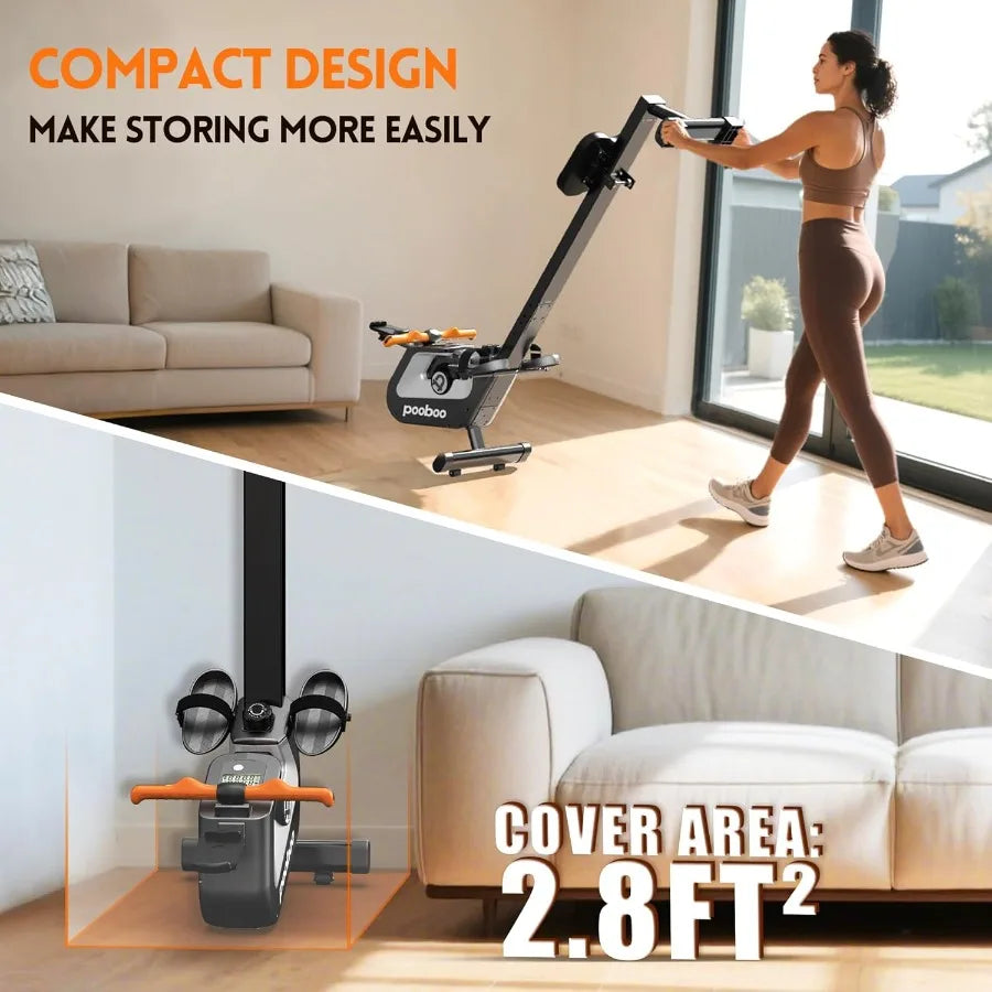HighPerformance Magnetic Rowing Machine for Home Fitness with APP Connectivity and LCD Monitor Supports Tablet Holder Ideal for