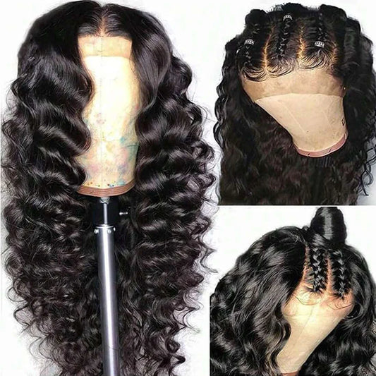 100% Human Hair 13x6 HD Deep Wave Lace Frontal Wigs 13x4 Water Curly 5x5 Glueless Lace Front Wig 30 40 Inch