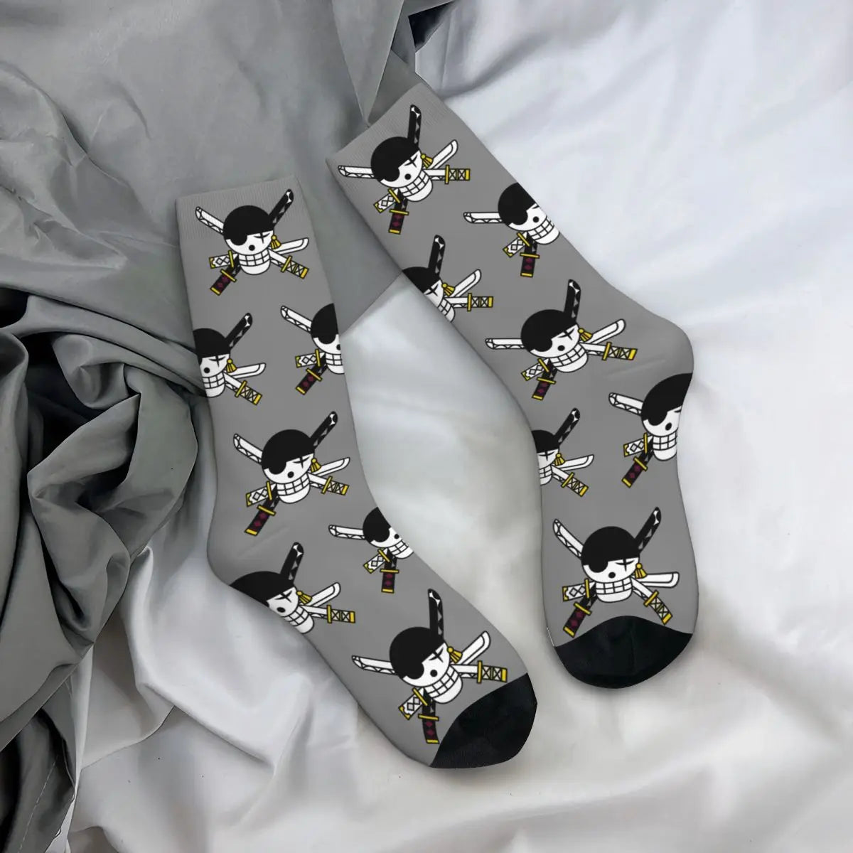 Fashion Men's Socks Harajuku Tony Tony Choppers Sock Luffys Zoros Trafalgar Law Anime Women's Socks Spring Summer Autumn Winter