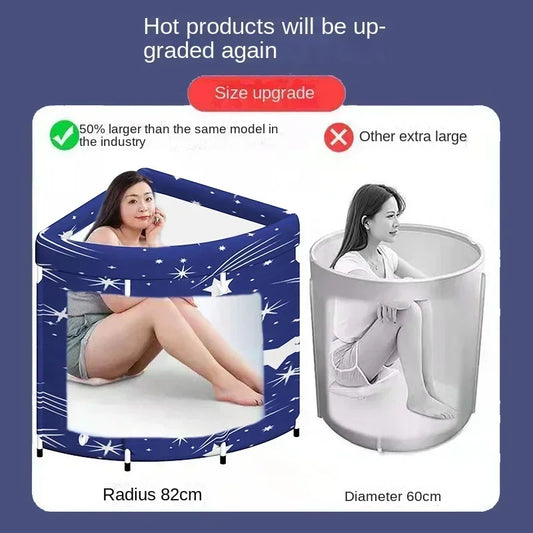 Foldable Adult Portable Bath Tub Full Body Bathing Artifact Home Sauna Insulation Bucket Mobile Bath Tub Compact Bath Solution