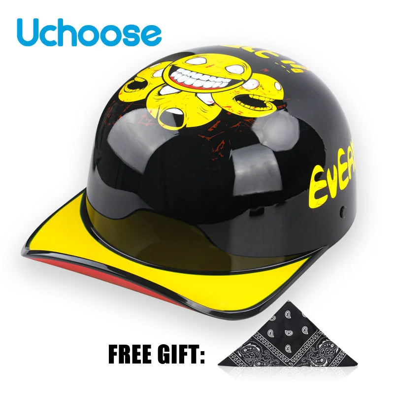 2023 NEW Gourd Baseball Cap Special Motorcycle Off-road Vehicle Battery Car Helmet Suitable For Men And Women Handsome Novel