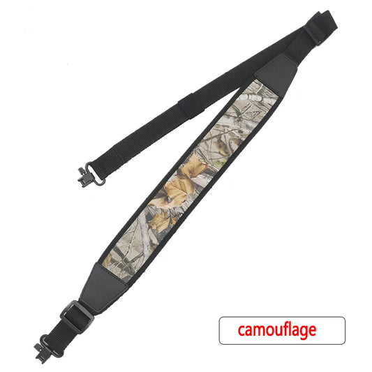 2-Point Traditional Tactical Harness with Swivels Durable Shoulder Padding Strap Metal Hardware Length Adjuster Shoulder Strap