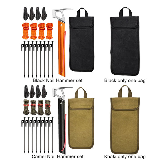 Camping Hiking Tent Accessories Camping Tent Accessories Kit with Reflective Camping Rope for Camping Hiking Garden Ground