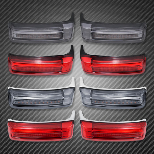 2xMotorcycle LED SaddleBag Turn Lamp Light Run Brake Light For Harley Touring Street Glide Road King FLHR Limited CVO 2014-2022