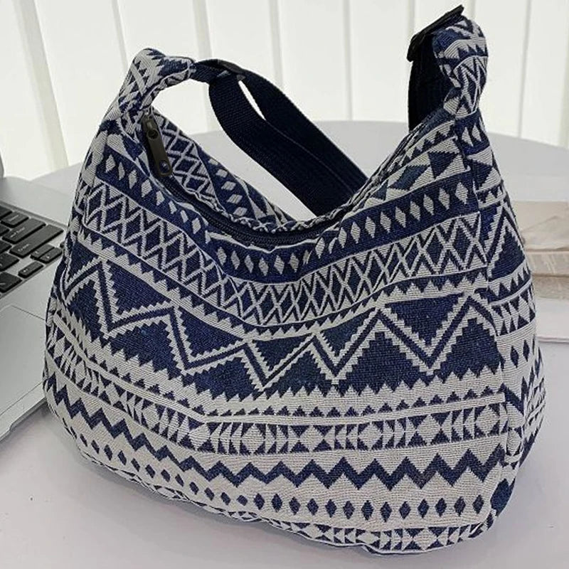 Neutral style tote bag for men and women, featuring ethnic style. New arrivals for spring and summer. Single shoulder bag. Fashi