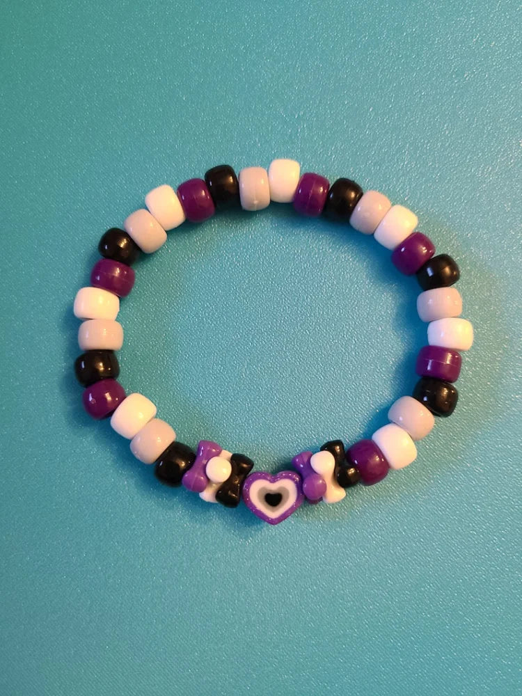 Rainbow Kandi Pride Bracelet Handmade Beaded Stretch Bracelet For Festival & Party