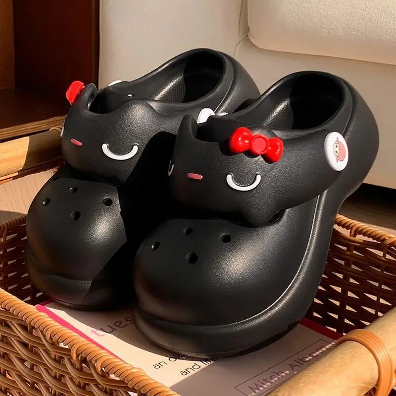 Women Fashion Platform Clogs Cute Cartoon Rabbit Summer Shoes Female Indoor Street Slippers Soft EVA Girls Daily Walking Sandals