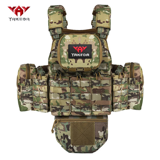 YAKEDA The eight-piece hunting vest has multiple storage bags and is suitable for hunting training and other scenarios