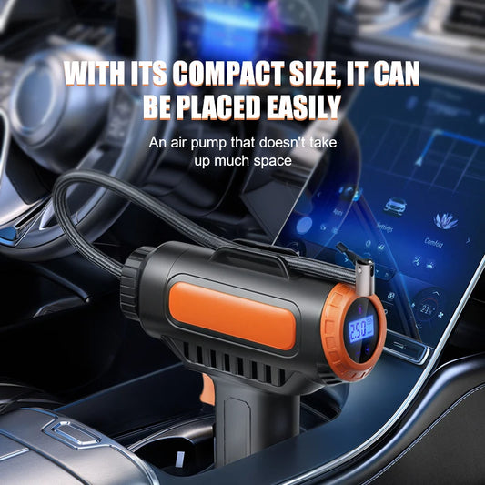 Portable 12V Car Tyre Inflator with Dual-Cylinder Design Air Pressure: 150 PSI Suitable for All Vehicles Outdoor Tyre Emergency
