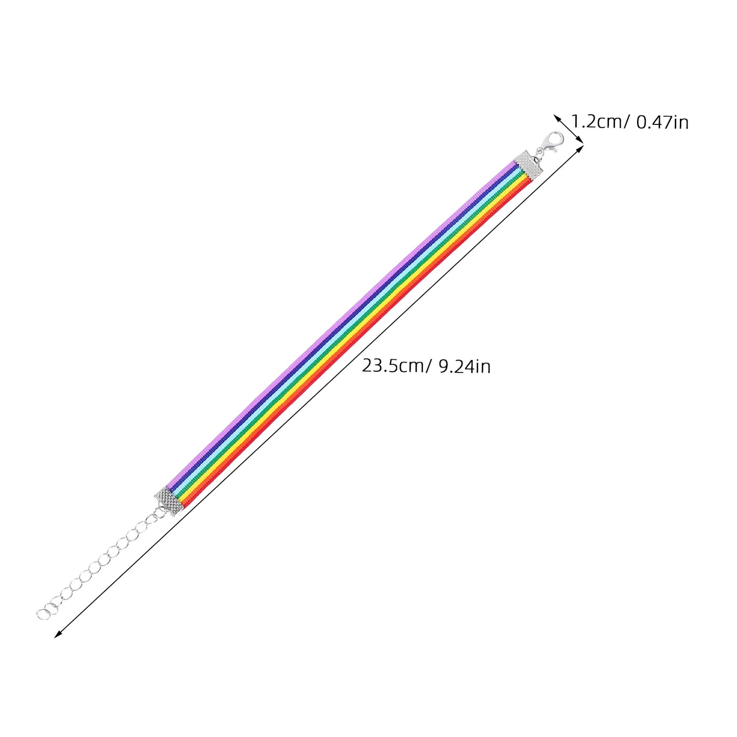 2pcs Rainbow Pride Bracelet Wristband Rope Woven Friendship For Men Lgbtq Cause Support Parties Unisex Trendy