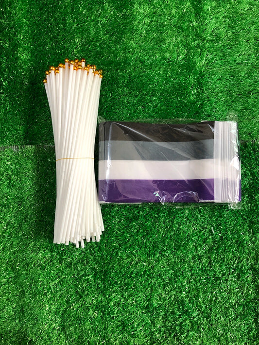 LGBTQIA Hand Flag 14X21cm 10/20/50pcs LGBTQIA Ace Community Nonsexuality Asexuality Asexual Pride Hand Flag