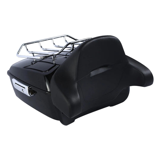 Motorcycle King Trunk Luggage Backrest 2 Up Mount Rack For Harley Touring Road King Electra Glide 1997-2008