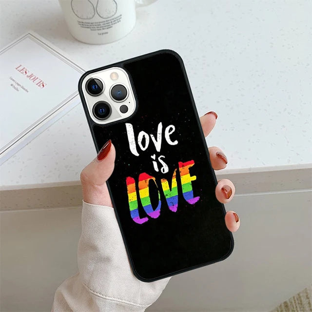 Rainbow Pride Phone Case For iPhone 17 Air 14 15 16 16e 13 12 Max Cover For Apple 14 15 16 16e 11 Pro Max Plus Coque