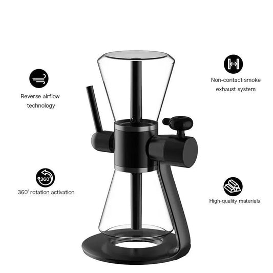 Aluminum Alloy Sandglas Gravity Bong Hookah Shisha Set