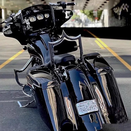 Detachable Crown Passenger Backrest Sissy Bar For Harley Touring CVO Street Glide Road King Electra Road Glide 2009-2024