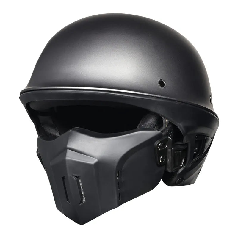 Malakas na lokomotiko buong helmet retro motorsiklo helmet rogue kumbinasyon kalahating helmet