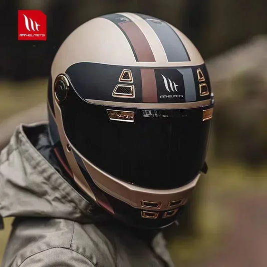 MT Jarama Retro Motorcycle Helmet DOT ECE Certification Full Face Racing Off Road Helmet Cascos Para Motos Capacete Casco Moto