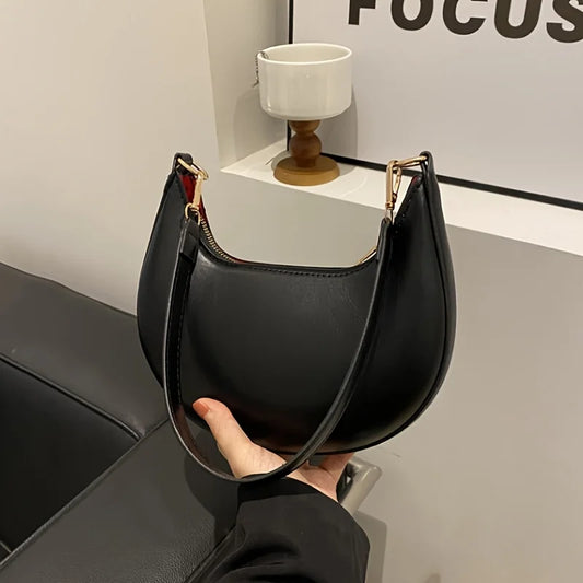 Shoulder Bags Women NEW Fashionable High-end Moon-shaped Baseball Bag Showing Luxury Women's Single Shoulder Bag
